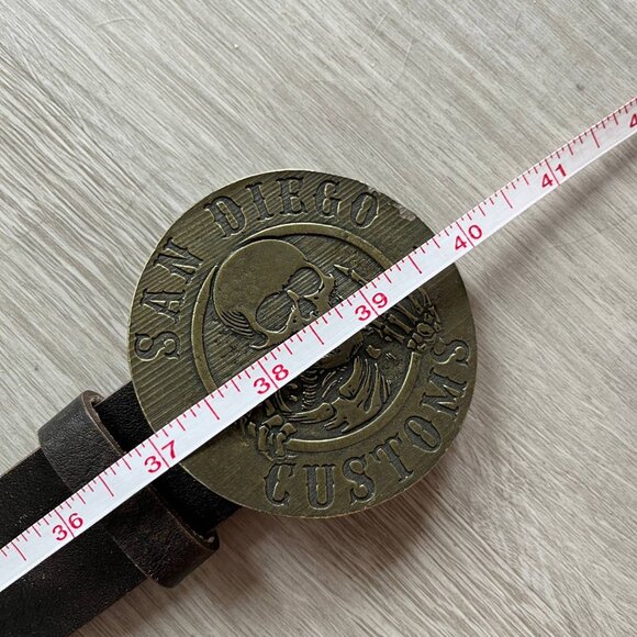 Harley Davidson - SAN DIEGO CUSTOMS Leather Belt - Hand Made in the USA - Picture 9 of 10